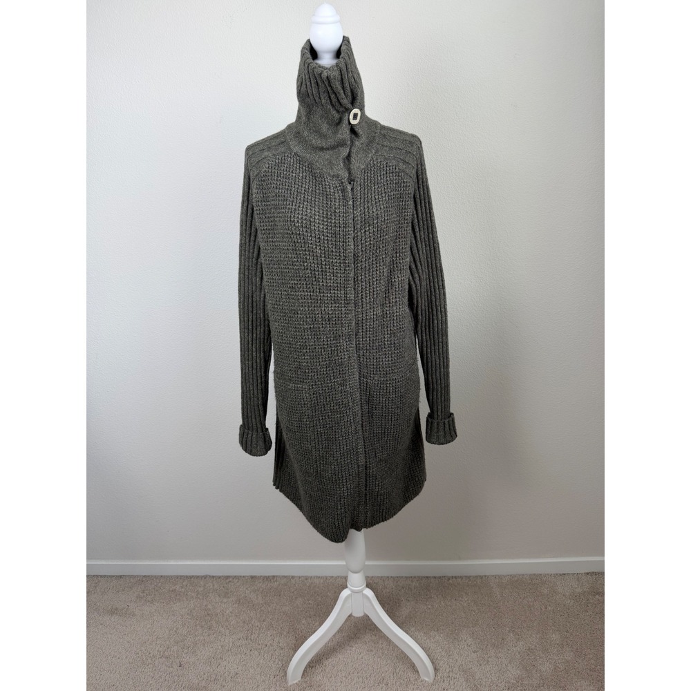 prAna Women's M Longline Chunky Knit Yunna Cardigan Sweater Coat Substantial
